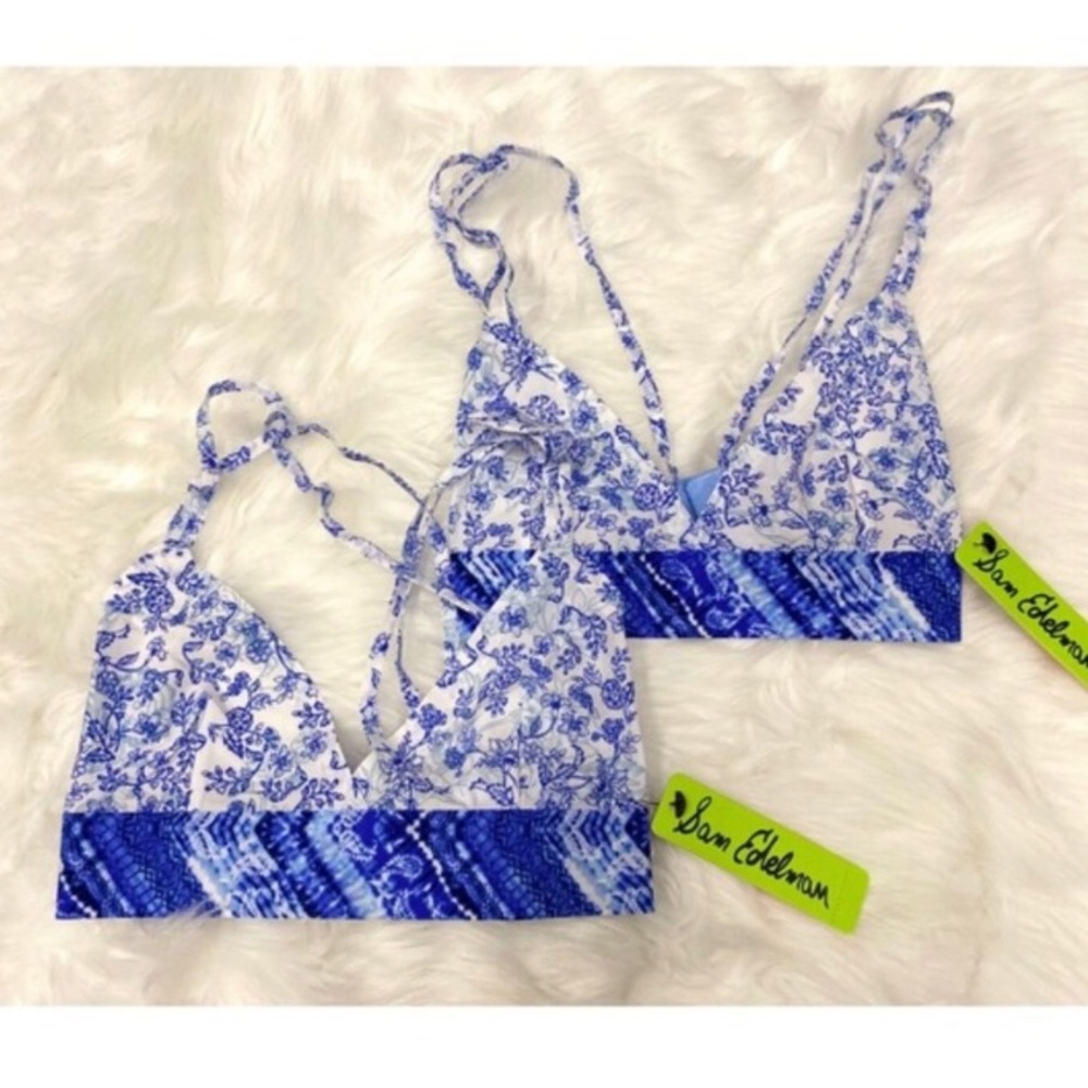 Sam Edelman | Blue Contrast Pattern Bralette